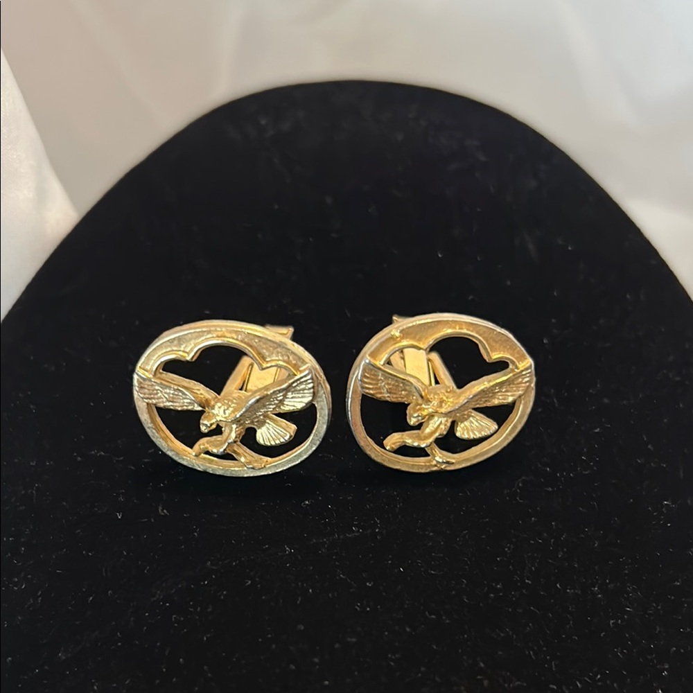 Gold Bird Motif Cufflinks